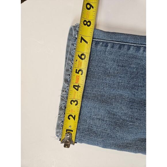 Democracy Light Denim Crop Rough Hem Size 16 - Picture 7 of 8
